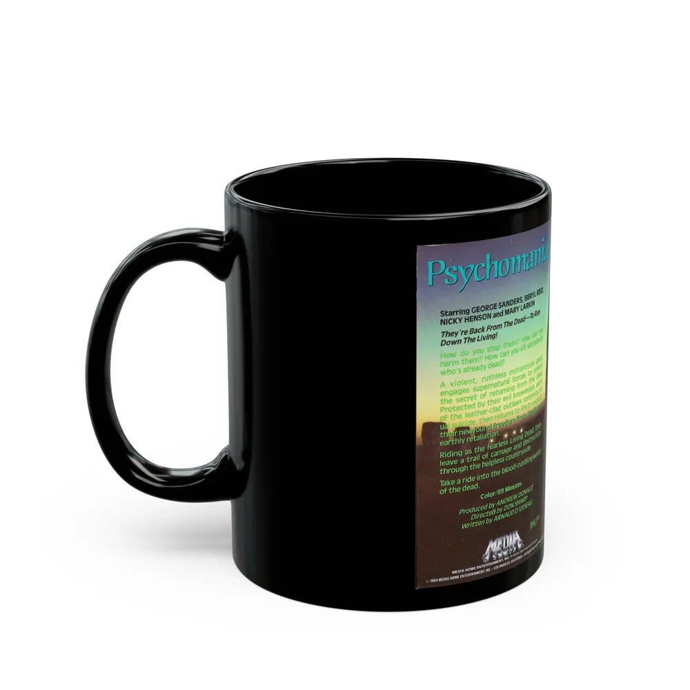 PSYCHOMANIA VERSION2 (VHS COVER) - Black Coffee Mug-Go Mug Yourself