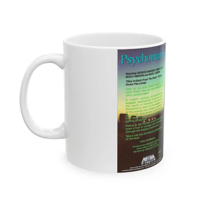 PSYCHOMANIA VERSION2 (VHS COVER) - White Coffee Mug-Go Mug Yourself