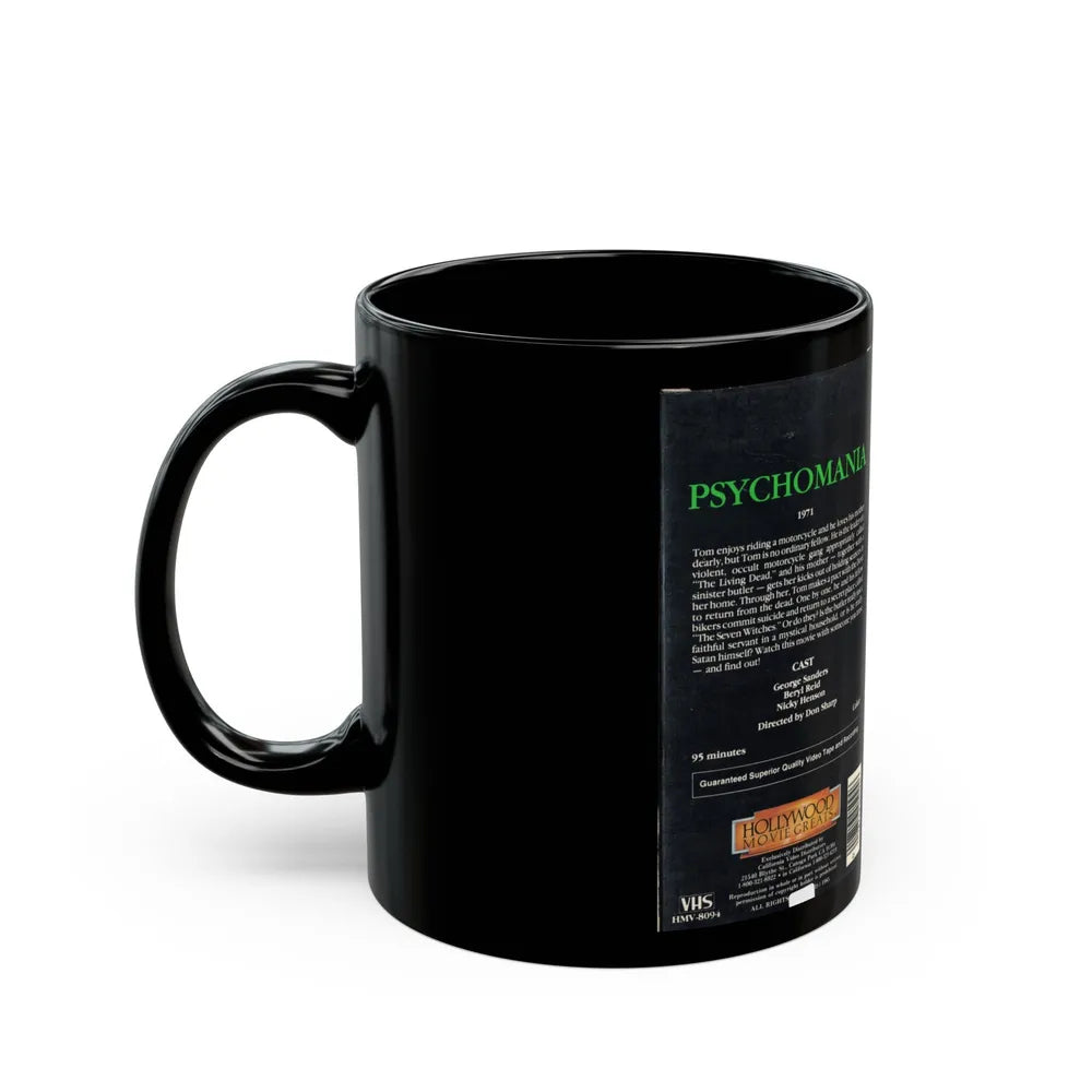 PSYCHOMANIA (VHS COVER) - Black Coffee Mug-Go Mug Yourself