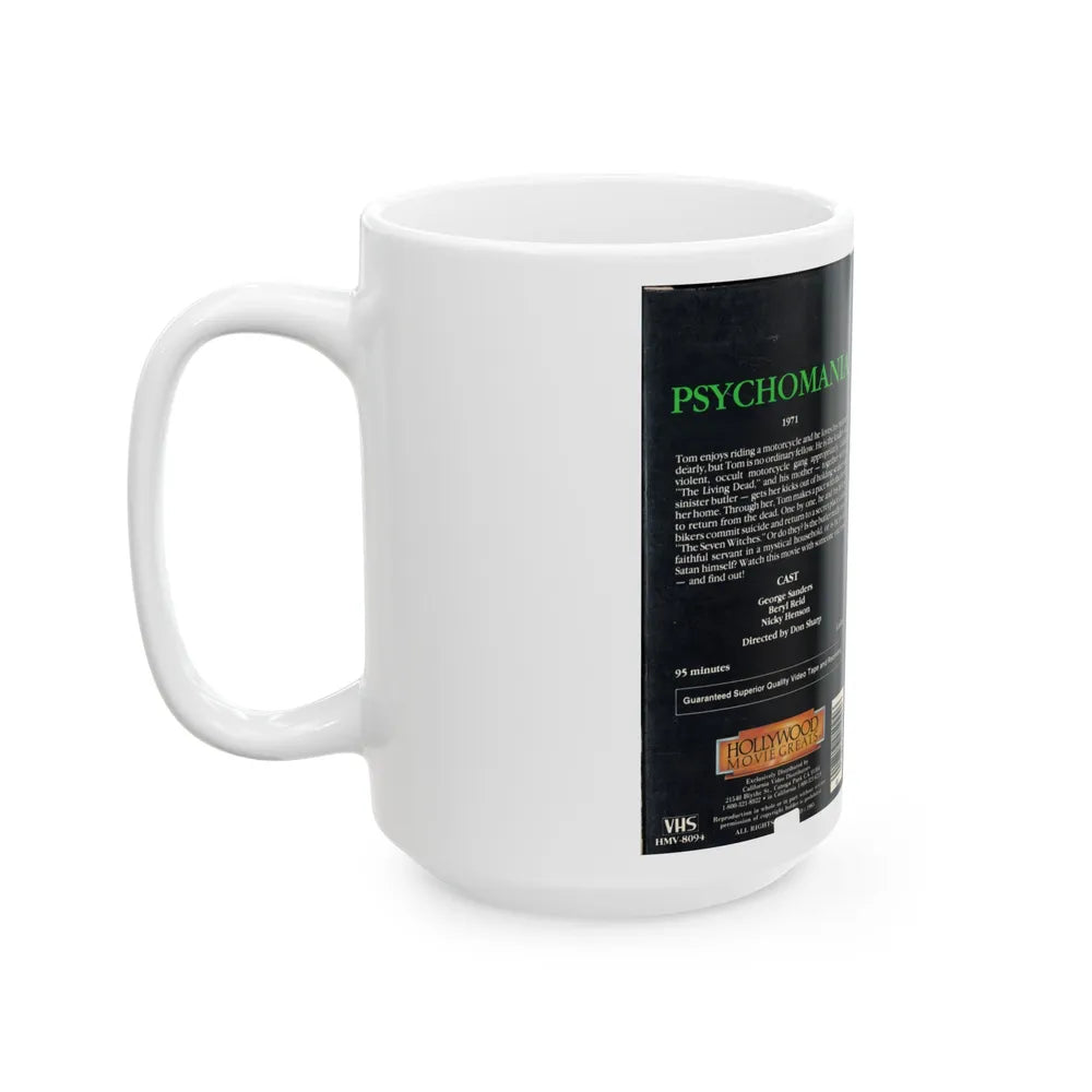 PSYCHOMANIA (VHS COVER) - White Coffee Mug-Go Mug Yourself