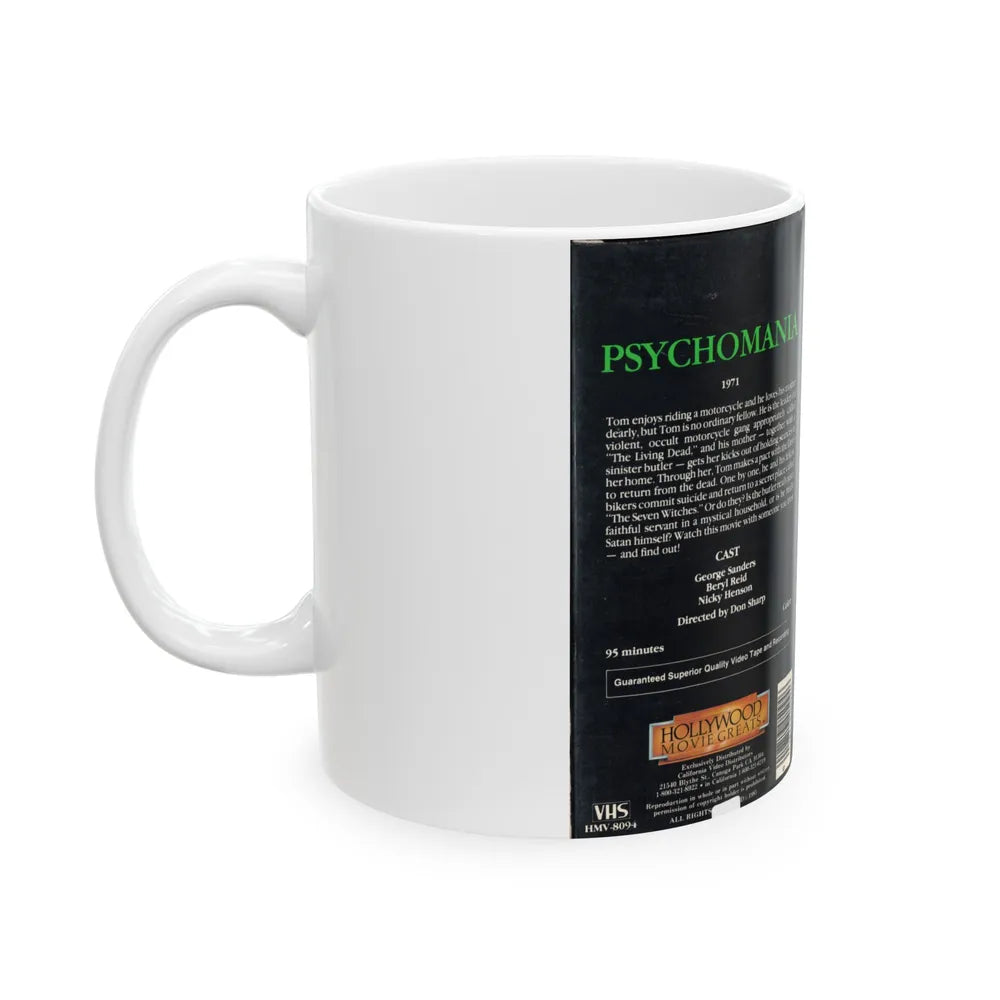 PSYCHOMANIA (VHS COVER) - White Coffee Mug-Go Mug Yourself