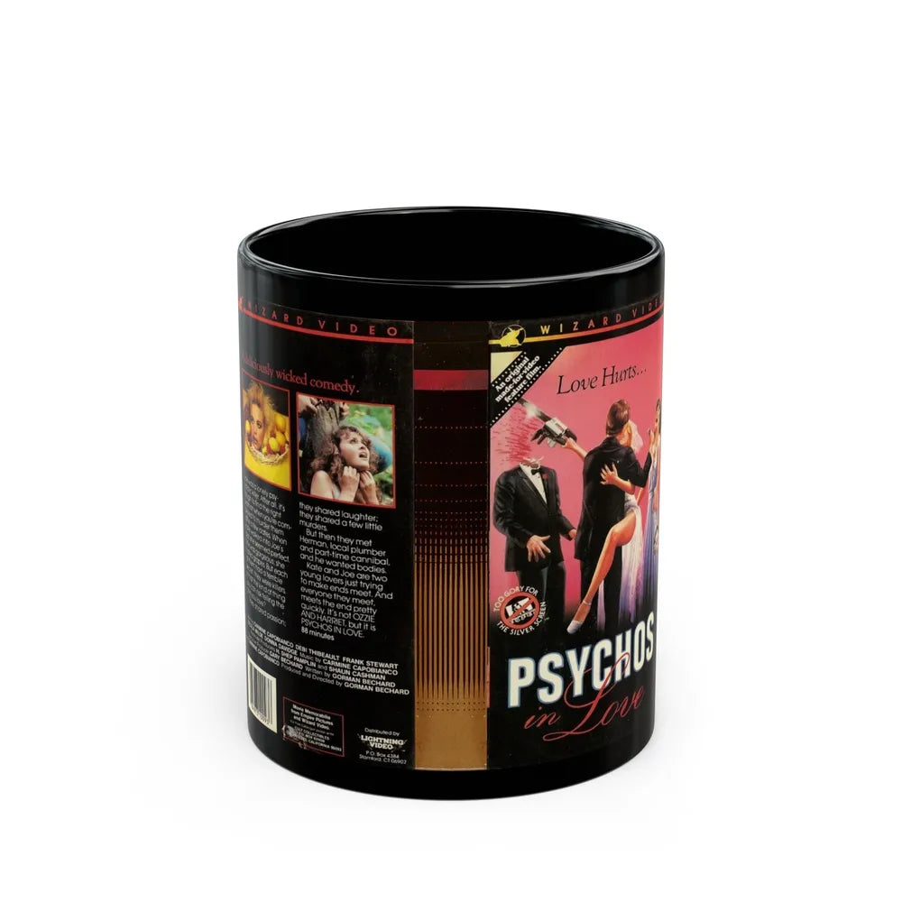 PSYCHOS IN LOVE (VHS COVER) - Black Coffee Mug-11oz-Go Mug Yourself