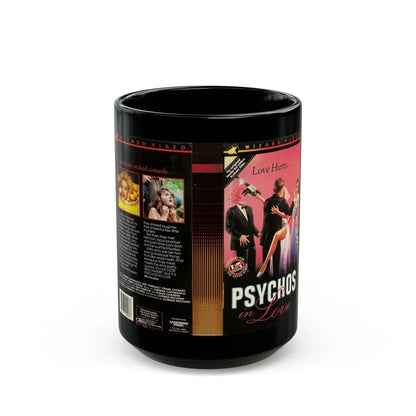 PSYCHOS IN LOVE (VHS COVER) - Black Coffee Mug-15oz-Go Mug Yourself