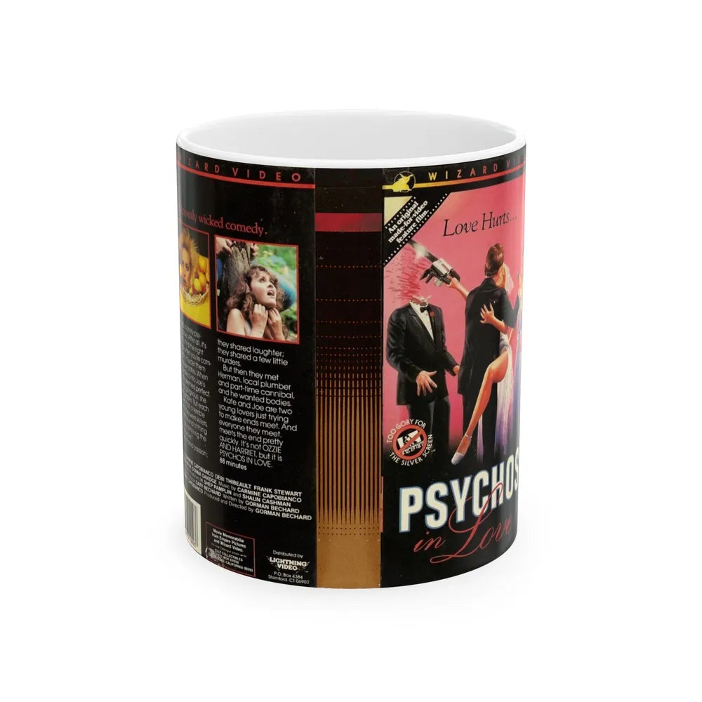 PSYCHOS IN LOVE (VHS COVER) - White Coffee Mug-11oz-Go Mug Yourself