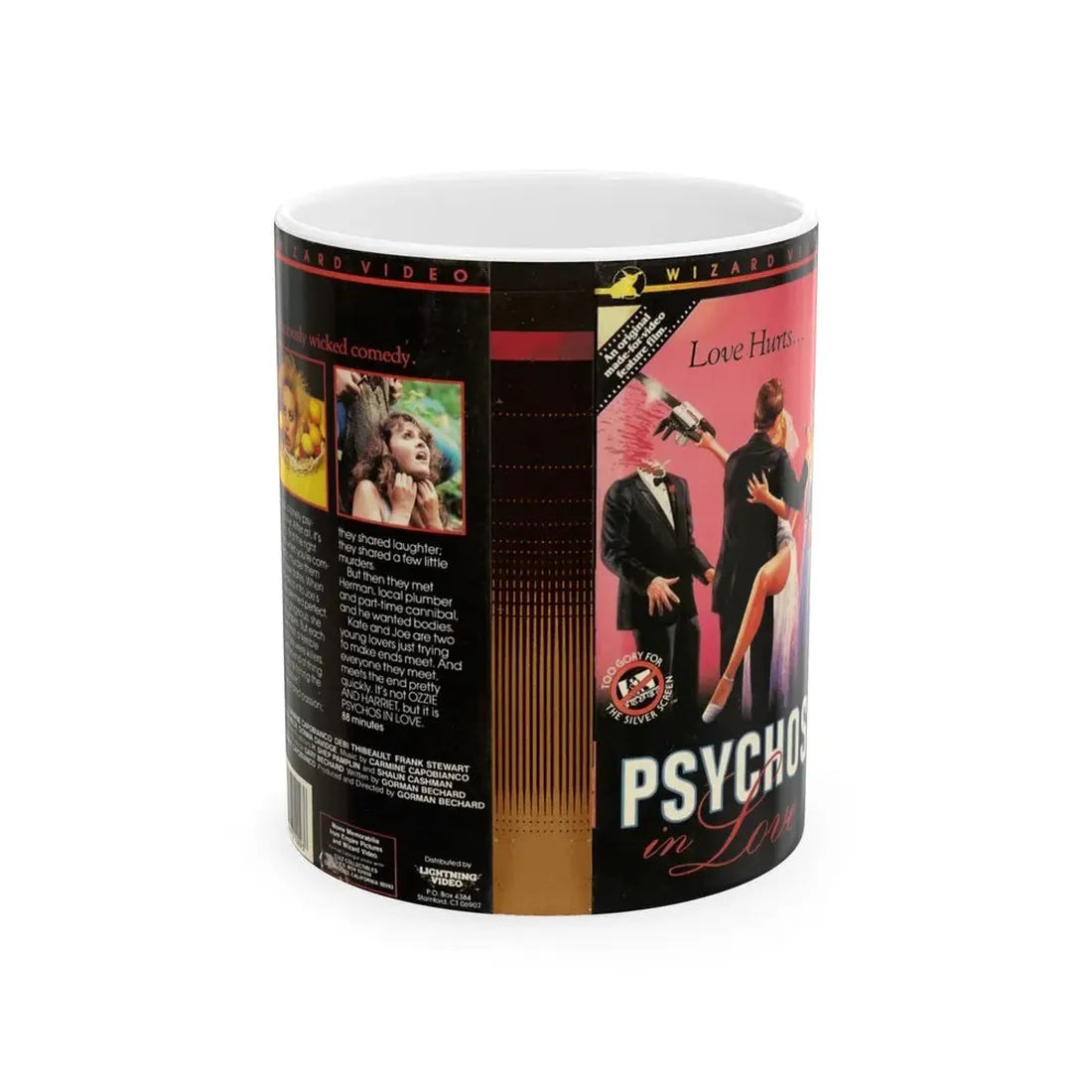 PSYCHOS IN LOVE (VHS COVER) - White Coffee Mug 11oz - Go Mug Yourself