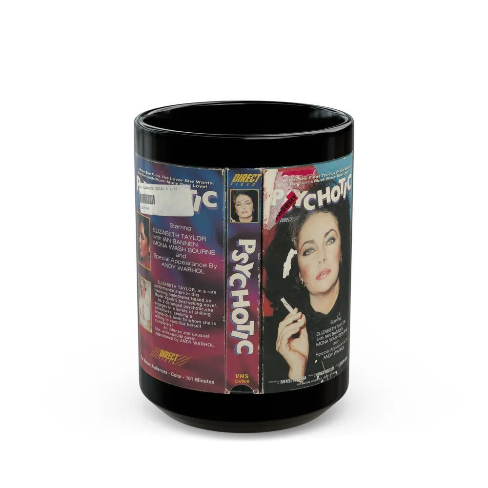 PSYCHOTIC (VHS COVER) - Black Coffee Mug-15oz-Go Mug Yourself