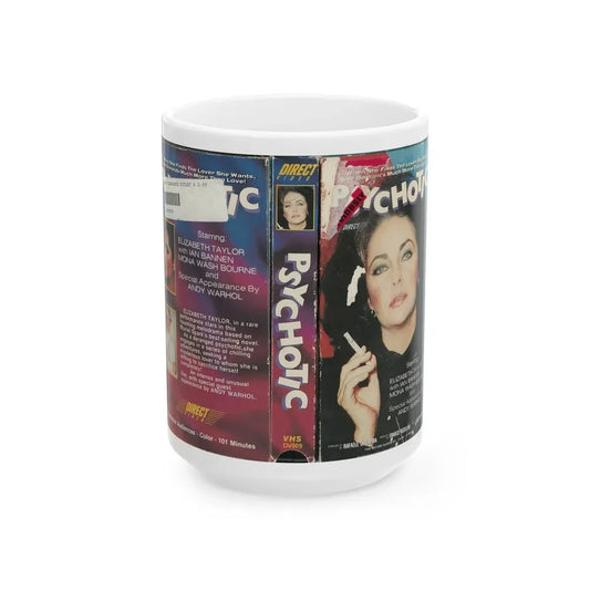 PSYCHOTIC (VHS COVER) - White Coffee Mug 15oz - Go Mug Yourself
