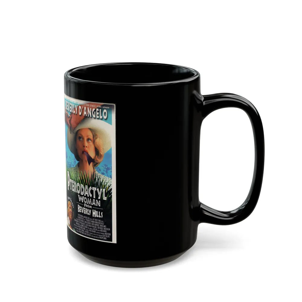 PTERODACTYL WOMAN FROM BEVERLY HILLS (VHS COVER) - Black Coffee Mug-Go Mug Yourself