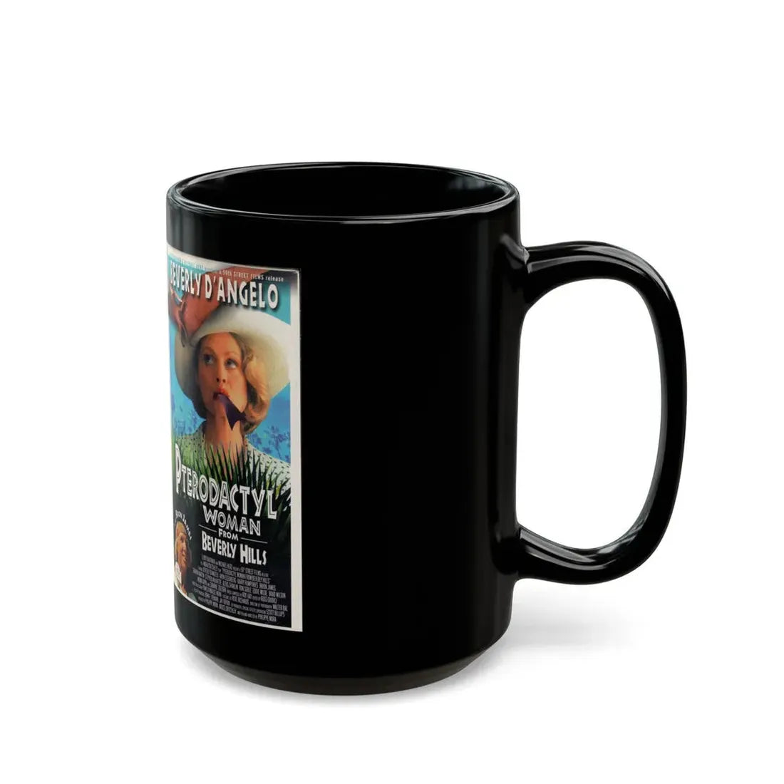 PTERODACTYL WOMAN FROM BEVERLY HILLS (VHS COVER) - Black Coffee Mug - Go Mug Yourself