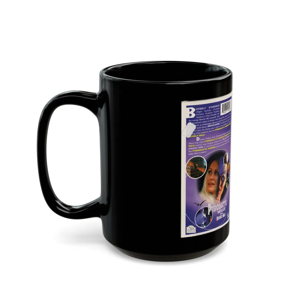 PTERODACTYL WOMAN FROM BEVERLY HILLS (VHS COVER) - Black Coffee Mug-Go Mug Yourself