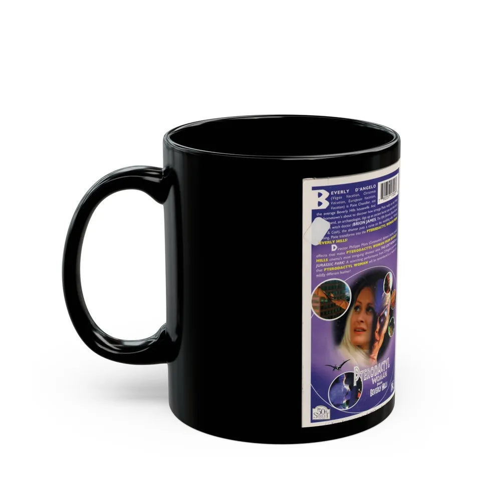 PTERODACTYL WOMAN FROM BEVERLY HILLS (VHS COVER) - Black Coffee Mug-Go Mug Yourself