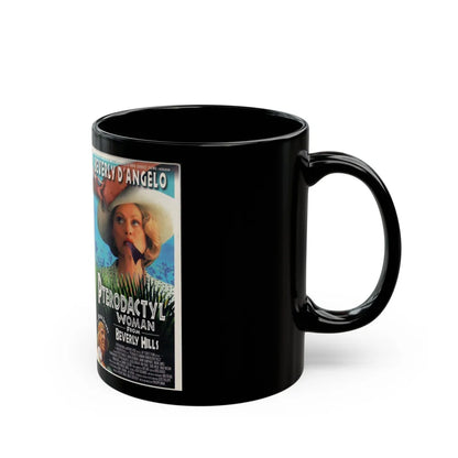 PTERODACTYL WOMAN FROM BEVERLY HILLS (VHS COVER) - Black Coffee Mug-Go Mug Yourself