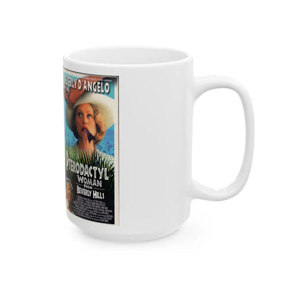 PTERODACTYL WOMAN FROM BEVERLY HILLS (VHS COVER) - White Coffee Mug-Go Mug Yourself