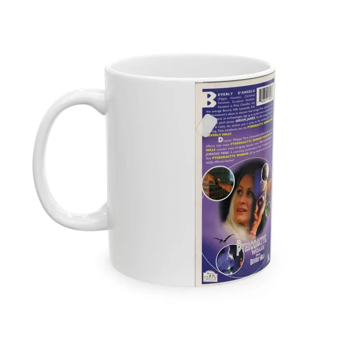 PTERODACTYL WOMAN FROM BEVERLY HILLS (VHS COVER) - White Coffee Mug - Go Mug Yourself