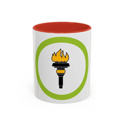 Public Health (Boy Scout Merit Badge) Accent Coffee Mug 11oz Red - Go Mug Yourself