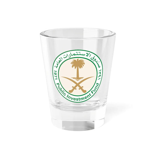 Public Investment Fund Saudi Arabia logo (Saudi Arabia) (Coat of Arms) Shot Glass 1.5oz 1.5oz - Go Mug Yourself
