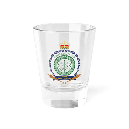 Public Seal of Niue (New Zealand) (Coat of Arms) Shot Glass 1.5oz 1.5oz - Go Mug Yourself