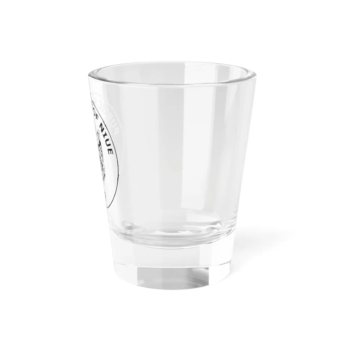 Public Seal of Niue stamp (New Zealand) (Coat of Arms) Shot Glass 1.5oz - Go Mug Yourself