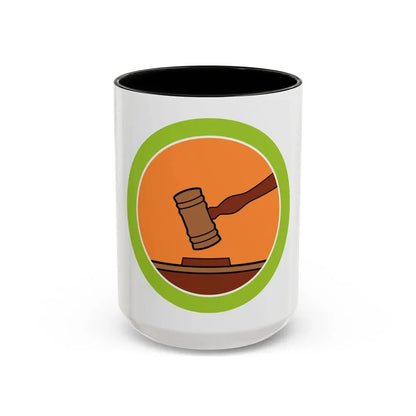 Public Speaking (Boy Scout Merit Badge) Accent Coffee Mug 15oz Black - Go Mug Yourself