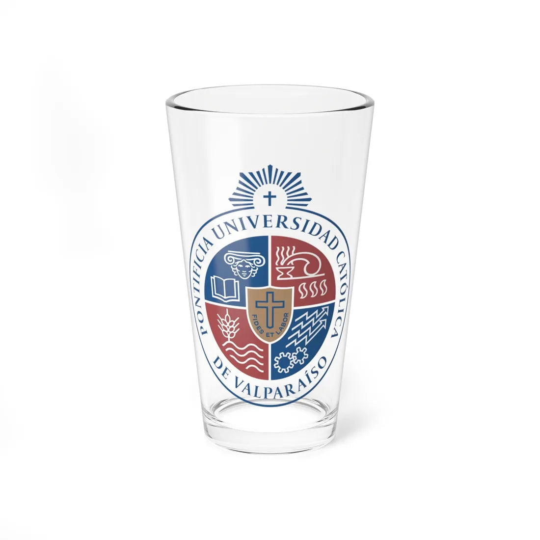 PUCV Escudo2016 (Chile) (Coat of Arms) Pint Glass 16oz 16oz - Go Mug Yourself