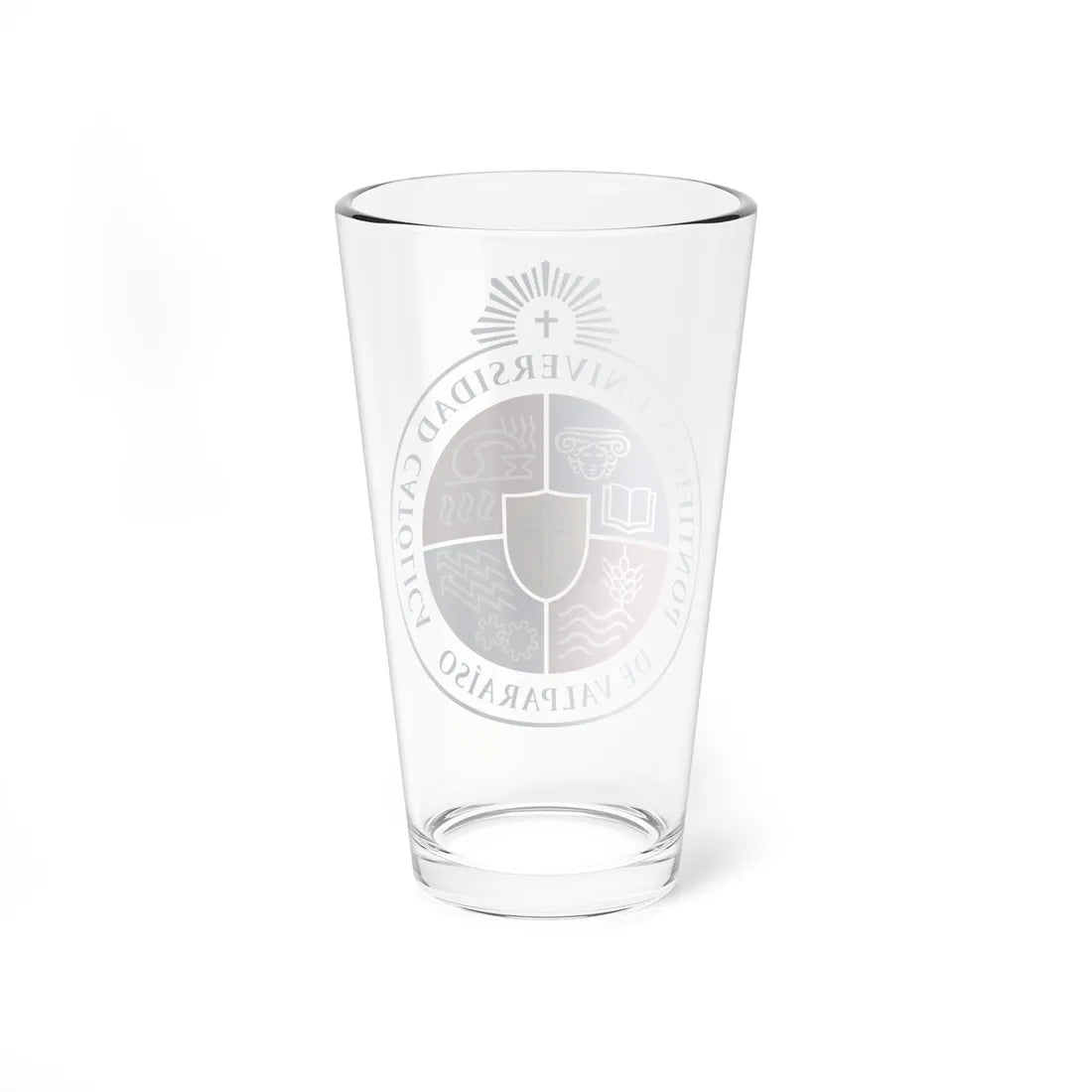PUCV Escudo2016 (Chile) (Coat of Arms) Pint Glass 16oz - Go Mug Yourself