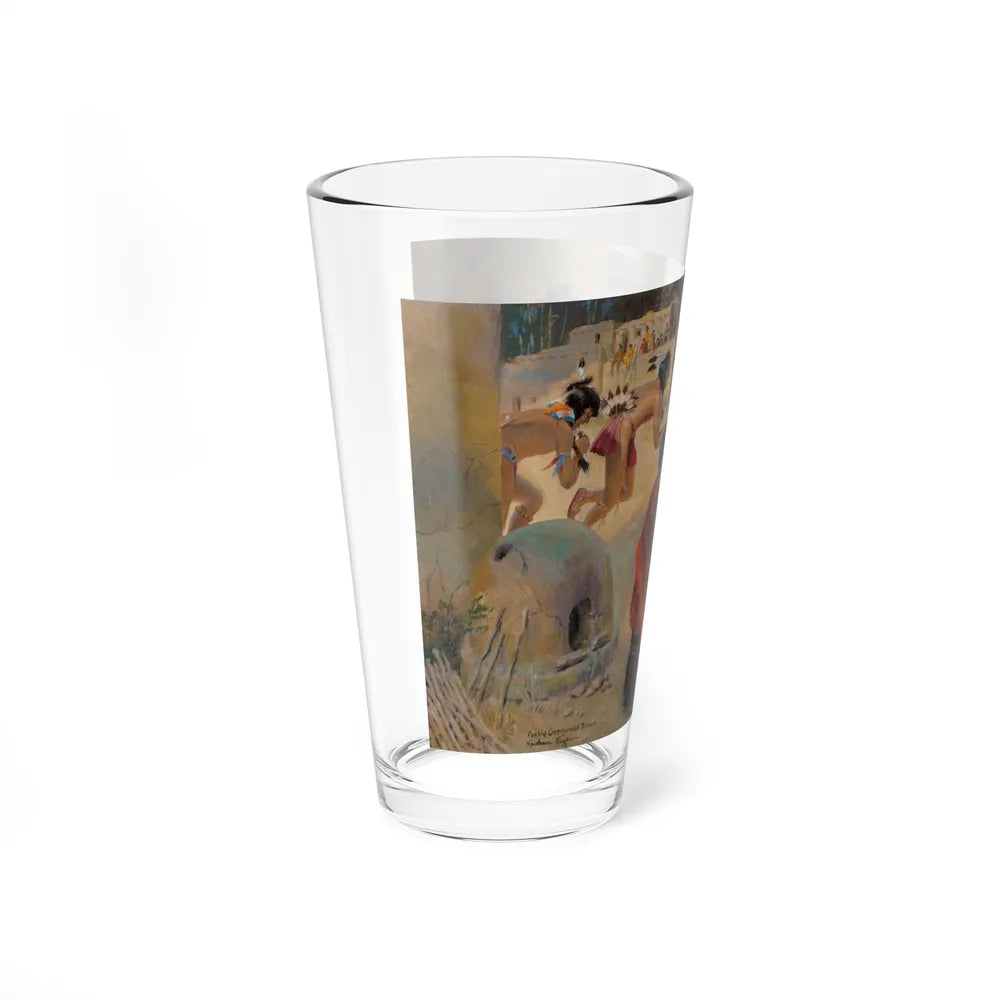 Pueblo Ceremonial Dance (Magazine Illustration) Pint Glass 16oz-Go Mug Yourself