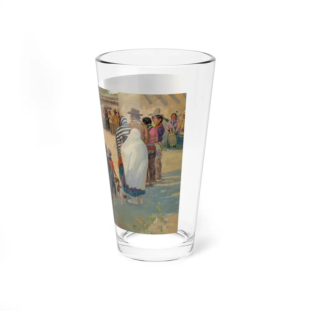 Pueblo Ceremonial Dance (Magazine Illustration) Pint Glass 16oz-Go Mug Yourself