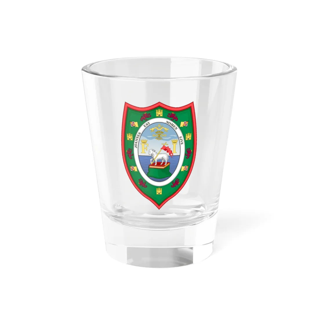 Puerto Rico Coat of Arms 1511-1905 (Costa Rica) (Coat of Arms) Shot Glass 1.5oz 1.5oz - Go Mug Yourself