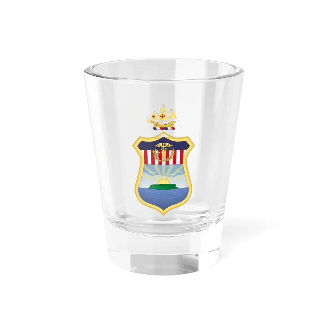 Puerto Rico Coat of Arms by the United States 1902 (Puerto Rico) (Coat of Arms) Shot Glass 1.5oz 1.5oz - Go Mug Yourself