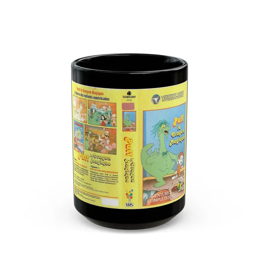 PUFF THE MAGIC DRAGON (VHS COVER) - Black Coffee Mug 15oz - Go Mug Yourself