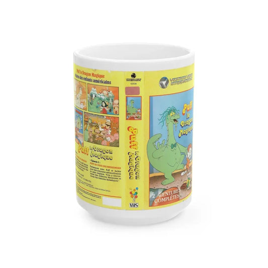 PUFF THE MAGIC DRAGON (VHS COVER) - White Coffee Mug 15oz - Go Mug Yourself
