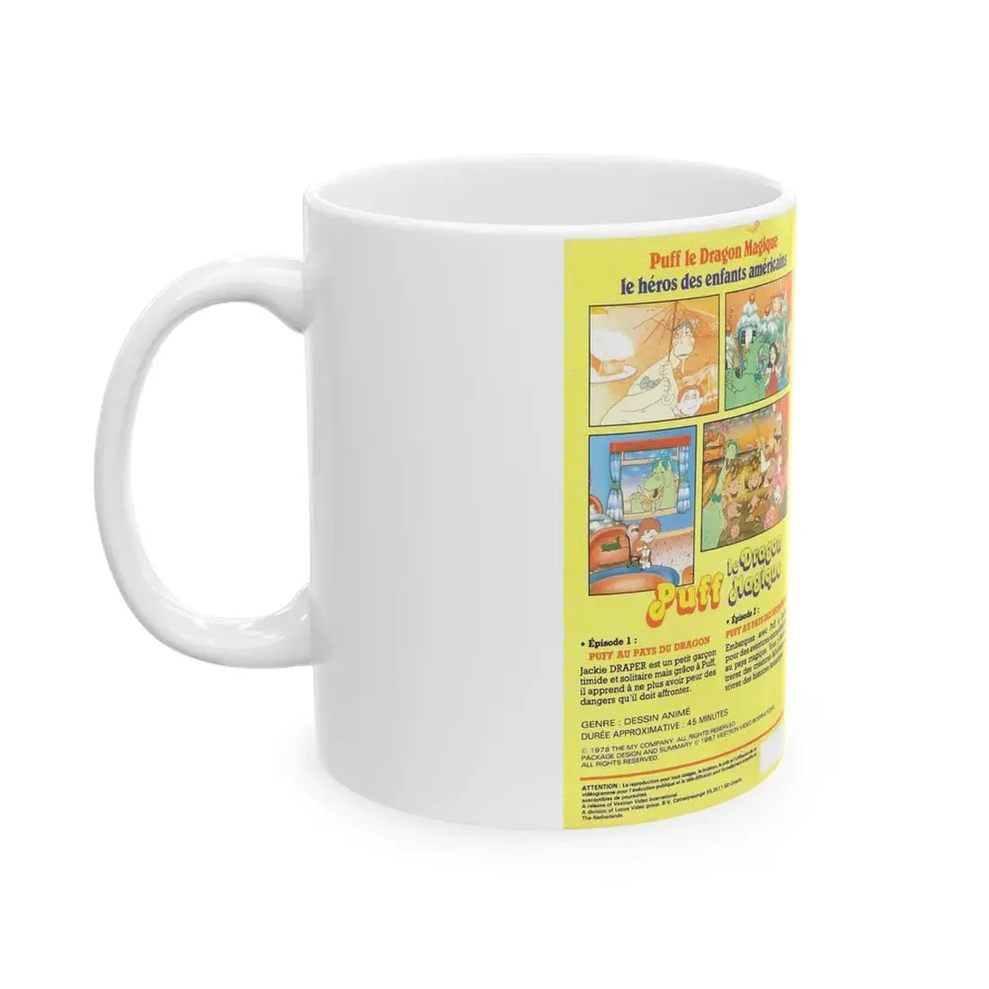 PUFF THE MAGIC DRAGON (VHS COVER) - White Coffee Mug - Go Mug Yourself