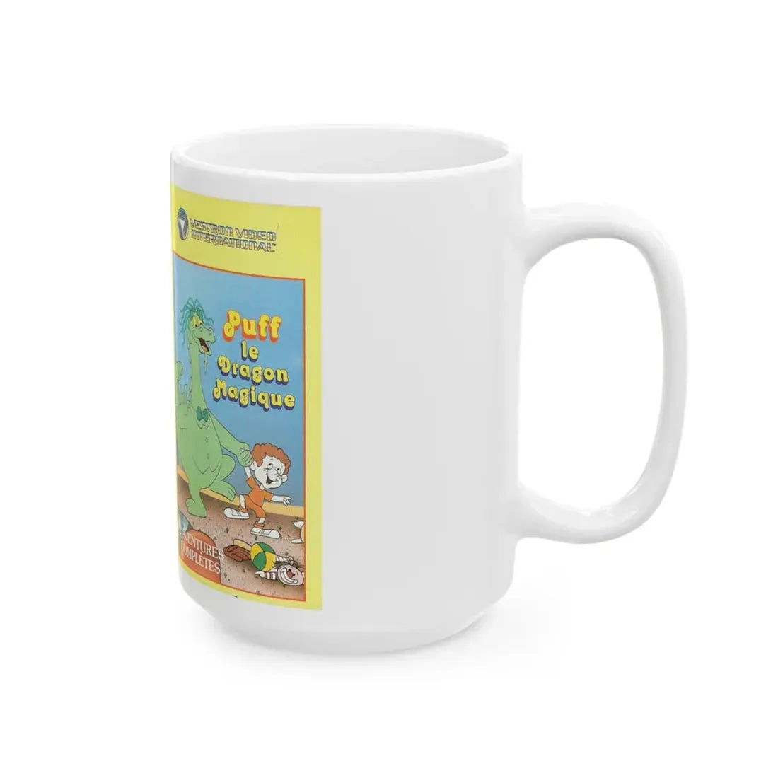 PUFF THE MAGIC DRAGON (VHS COVER) - White Coffee Mug - Go Mug Yourself