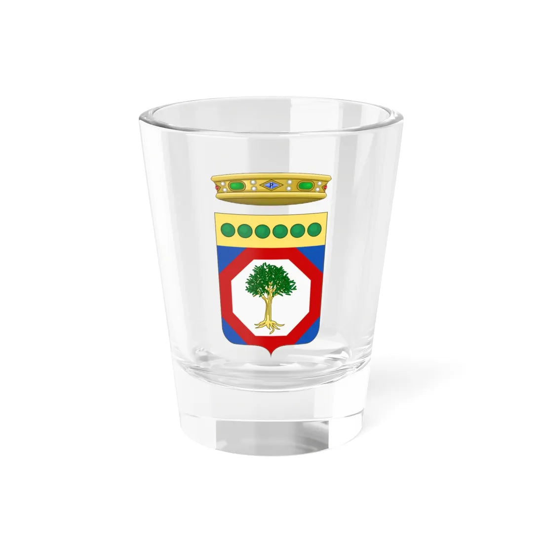 Puglia-Stemma Sodacan (Italy) (Coat of Arms) Shot Glass 1.5oz 1.5oz - Go Mug Yourself