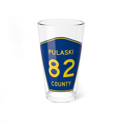 Pulaski County Route 82 AR (Arkansas) (Road Sign) Pint Glass 16oz 16oz - Go Mug Yourself
