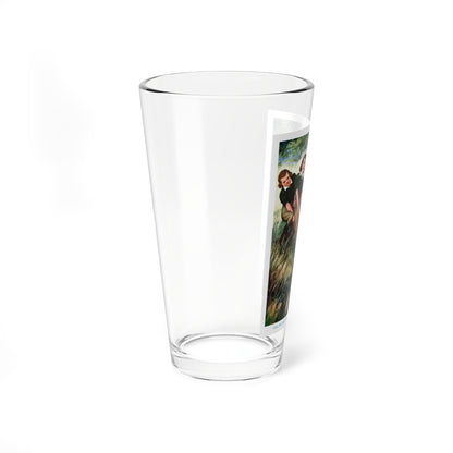 pull, jill, pull! cried laura, exerting all her strength (Magazine Illustration) Pint Glass 16oz-Go Mug Yourself