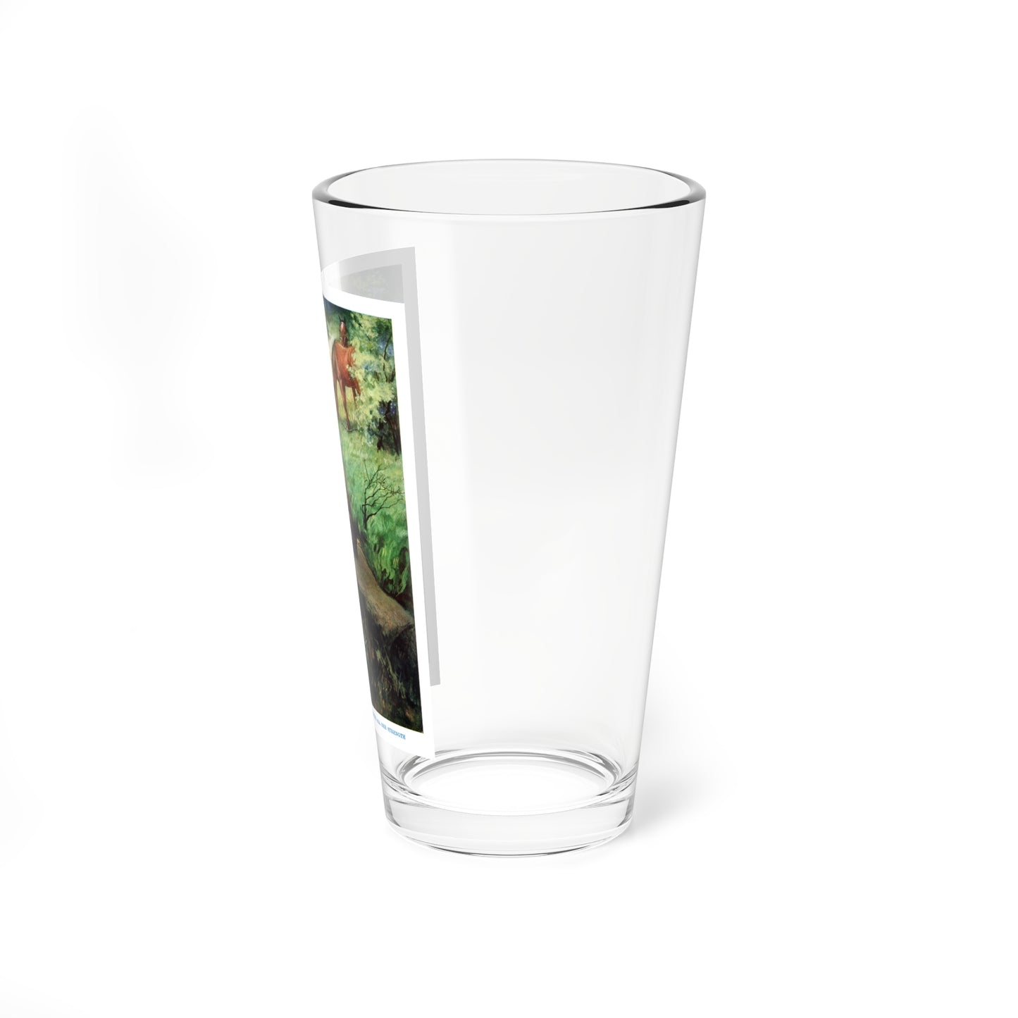 pull, jill, pull! cried laura, exerting all her strength (Magazine Illustration) Pint Glass 16oz-Go Mug Yourself