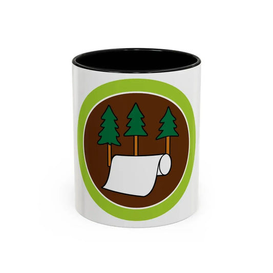 Pulp and Paper (Boy Scout Merit Badge) Accent Coffee Mug 11oz Black - Go Mug Yourself