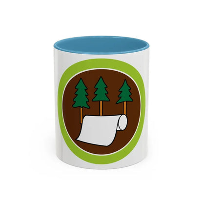 Pulp and Paper (Boy Scout Merit Badge) Accent Coffee Mug 11oz Light Blue - Go Mug Yourself