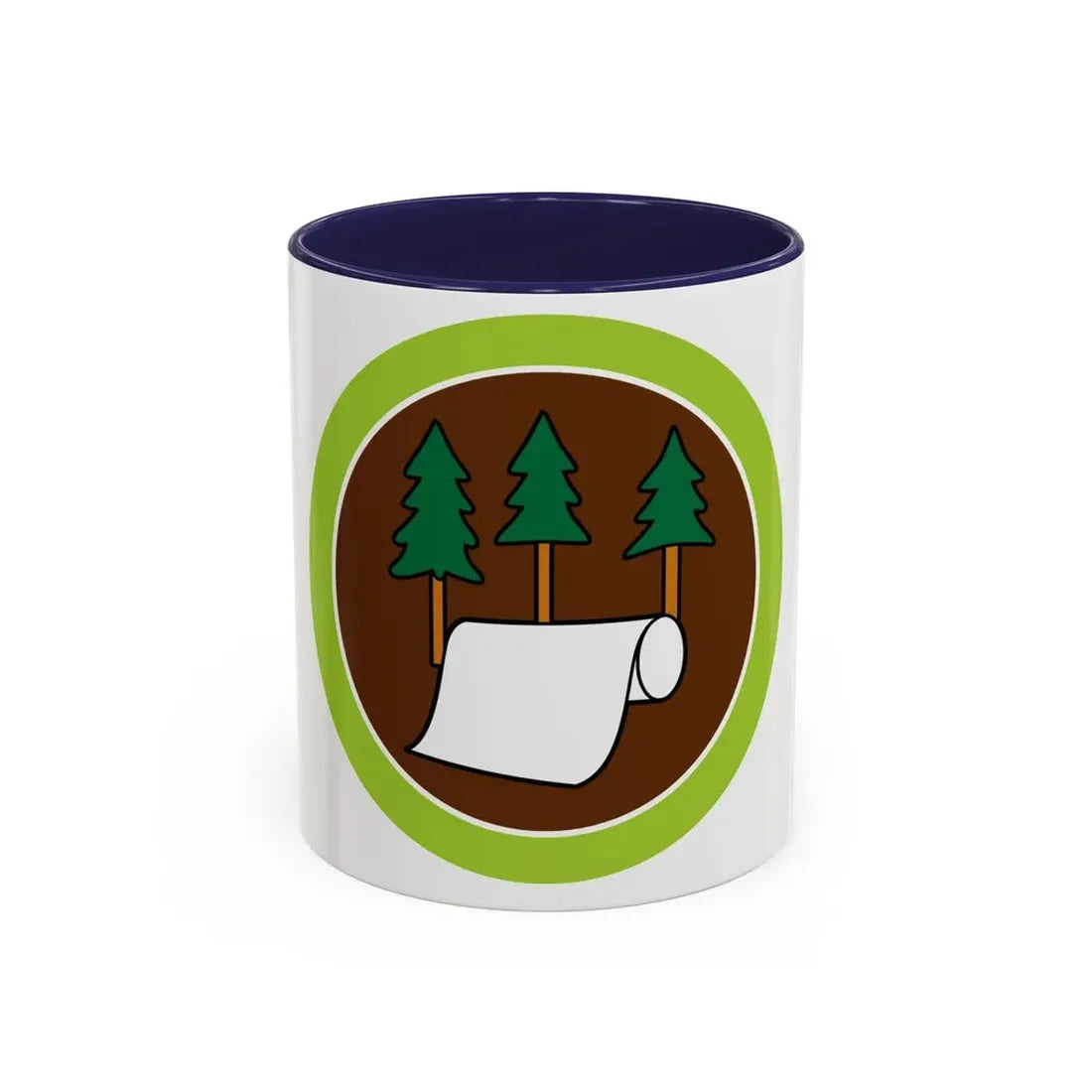 Pulp and Paper (Boy Scout Merit Badge) Accent Coffee Mug 11oz Navy - Go Mug Yourself