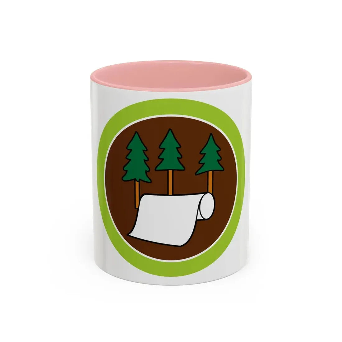 Pulp and Paper (Boy Scout Merit Badge) Accent Coffee Mug 11oz Pink - Go Mug Yourself