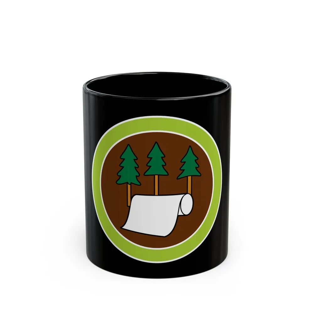 Pulp and Paper (Boy Scout Merit Badge) Black Coffee Mug-11oz-Go Mug Yourself