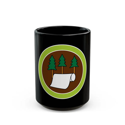 Pulp and Paper (Boy Scout Merit Badge) Black Coffee Mug-15oz-Go Mug Yourself