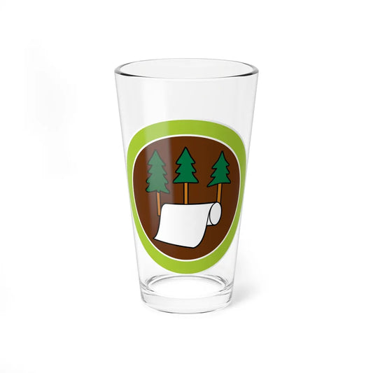 Pulp and Paper (Boy Scout Merit Badge) Pint Glass 16oz-16oz-Go Mug Yourself