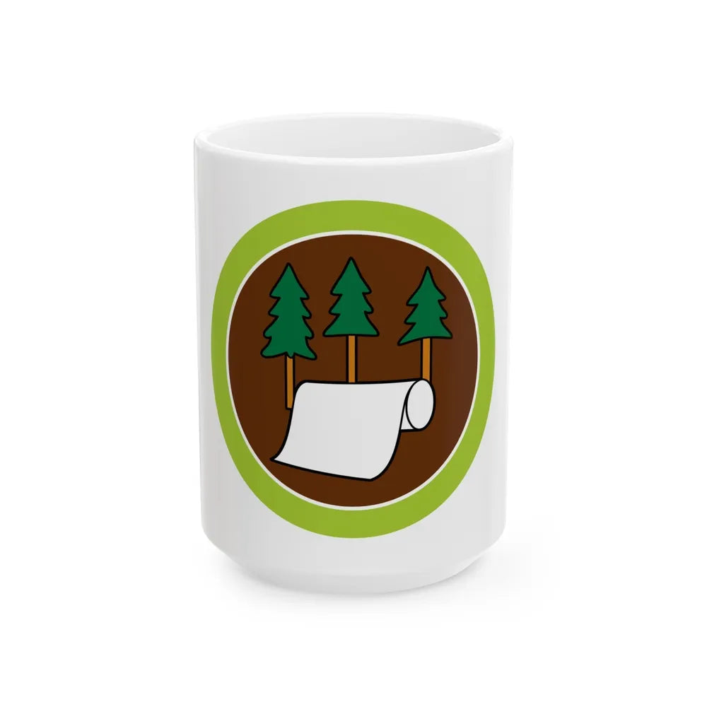 Pulp and Paper (Boy Scout Merit Badge) White Coffee Mug-15oz-Go Mug Yourself