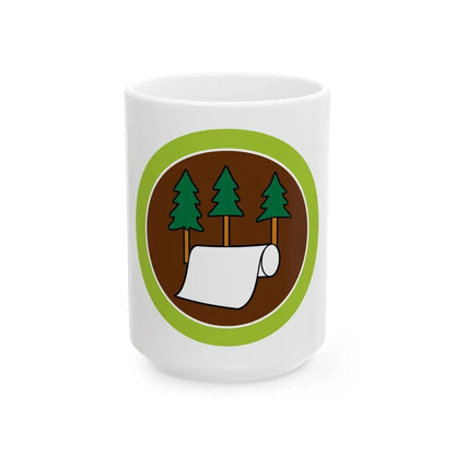 Pulp and Paper (Boy Scout Merit Badge) White Coffee Mug 15oz - Go Mug Yourself