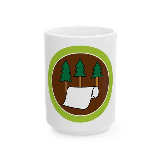 Pulp and Paper (Boy Scout Merit Badge) White Coffee Mug 15oz - Go Mug Yourself