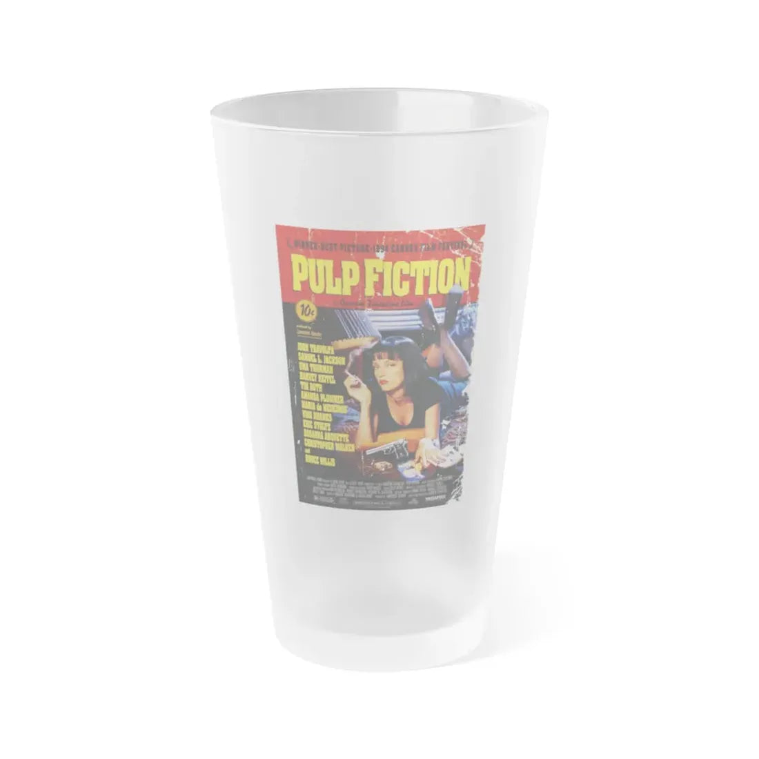 PULP FICTION (2) 1994 Movie Poster - Frosted Pint Glass 16oz Default Title - Go Mug Yourself