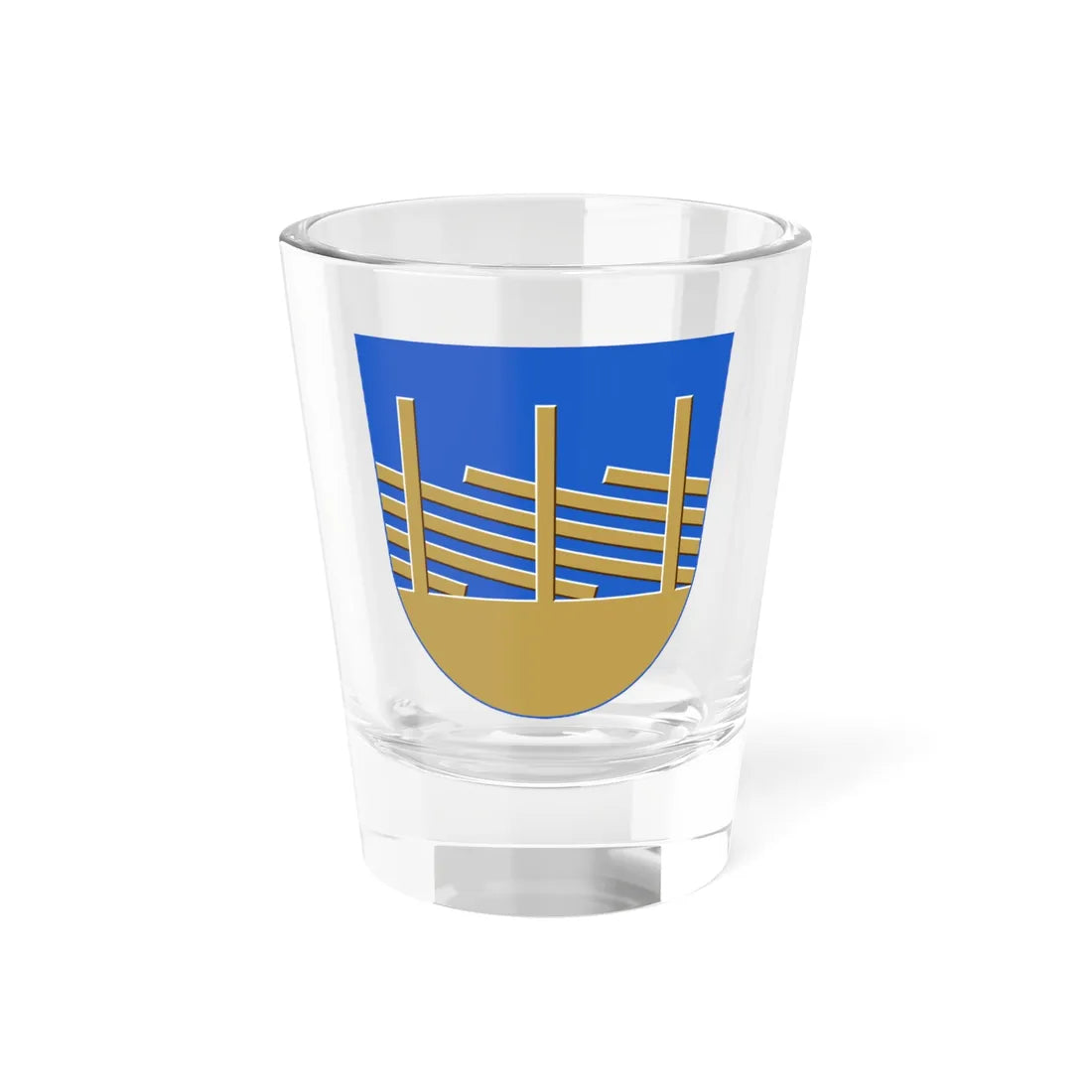 Punkalaidun.vaakuna (Finland) (Coat of Arms) Shot Glass 1.5oz - Go Mug Yourself