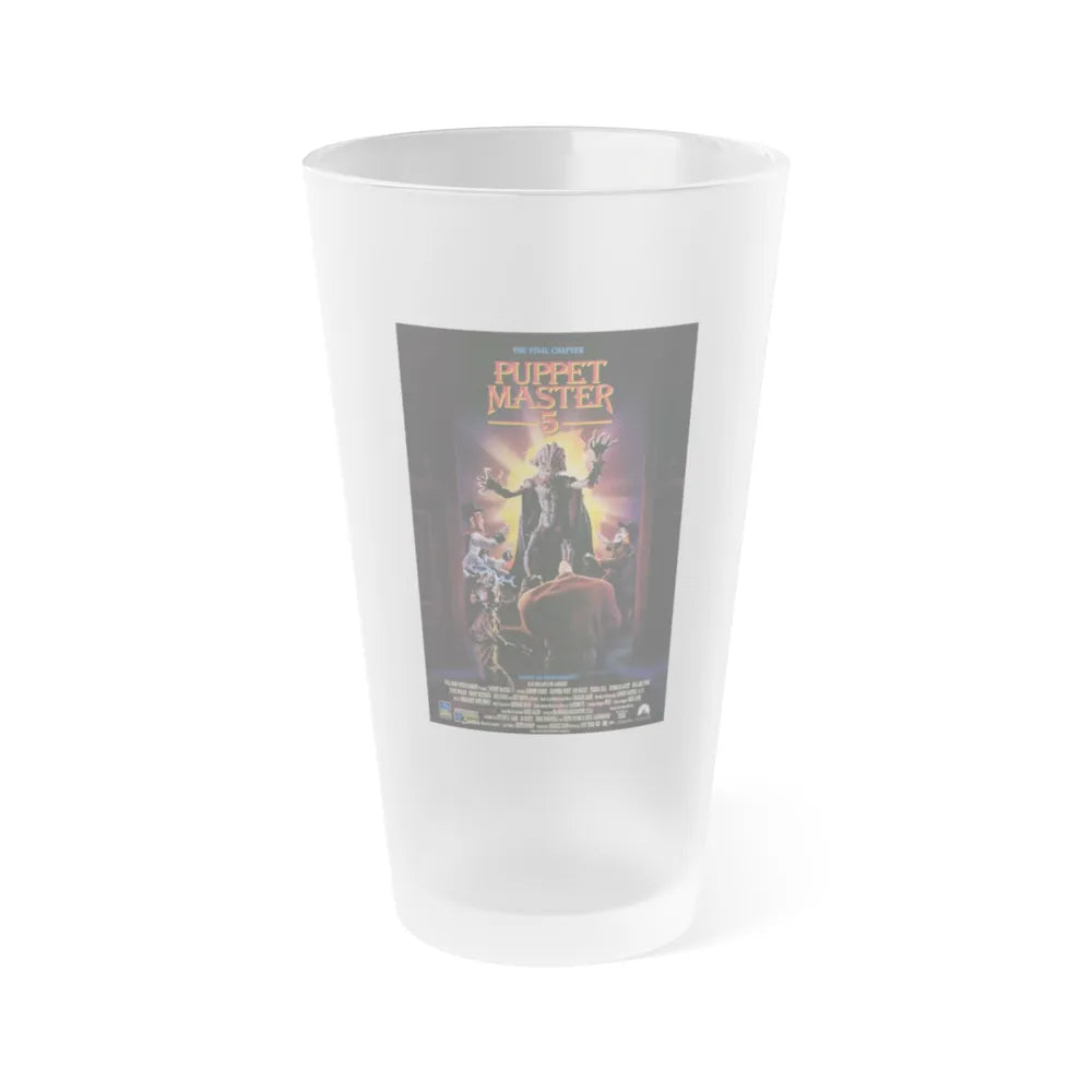 PUPPET MASTER 5 1994 Movie Poster - Frosted Pint Glass 16oz-16oz-Frosted-Go Mug Yourself